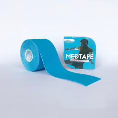 Bandagem Elástica Fita de Kinésio Azul 5cm x 5m 3 unidades - Medtape