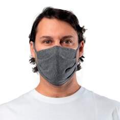 Máscara de Proteção de tecido - 3 unid Mash - Cinza Mescla Escuro